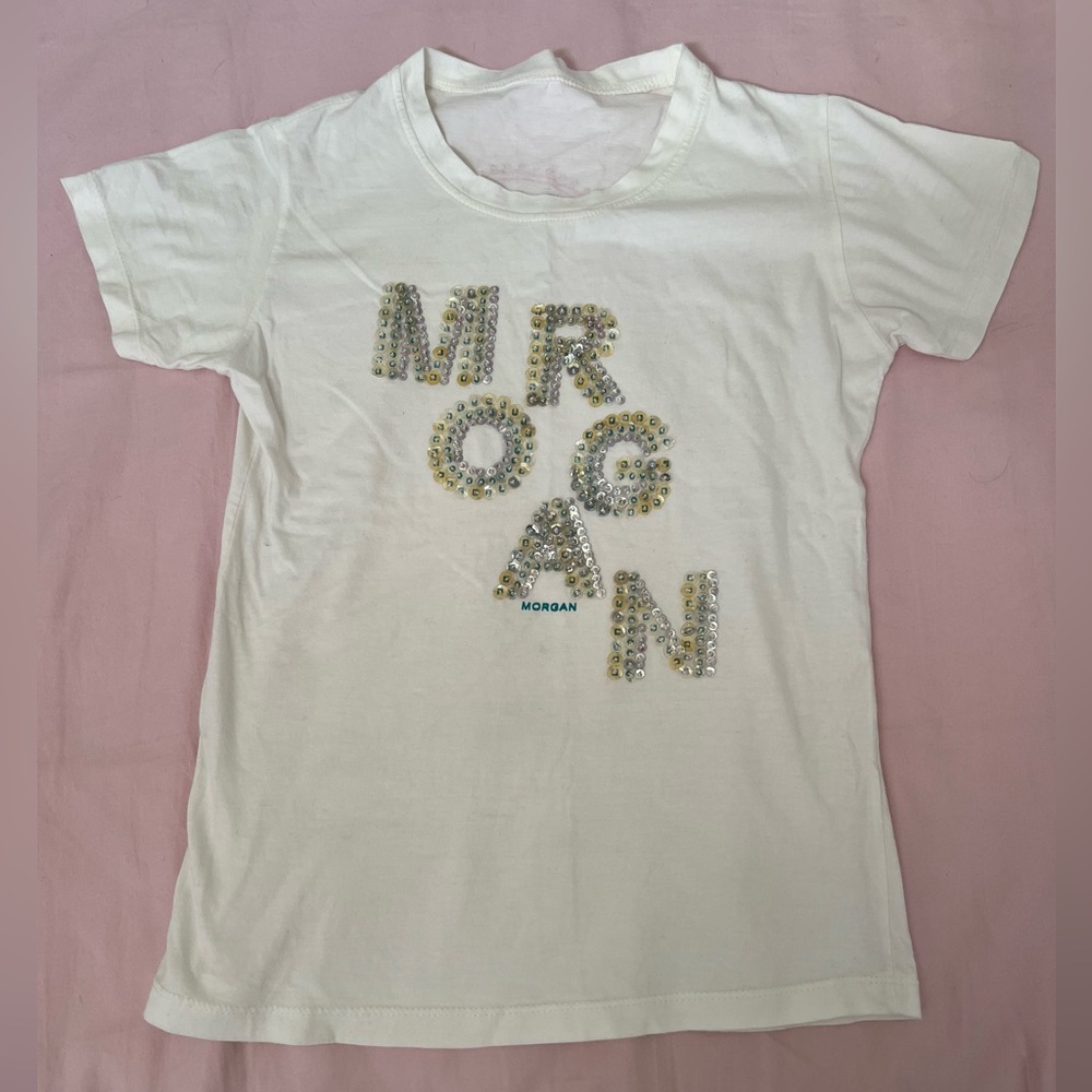 Morgan White Short Sleeve Tee